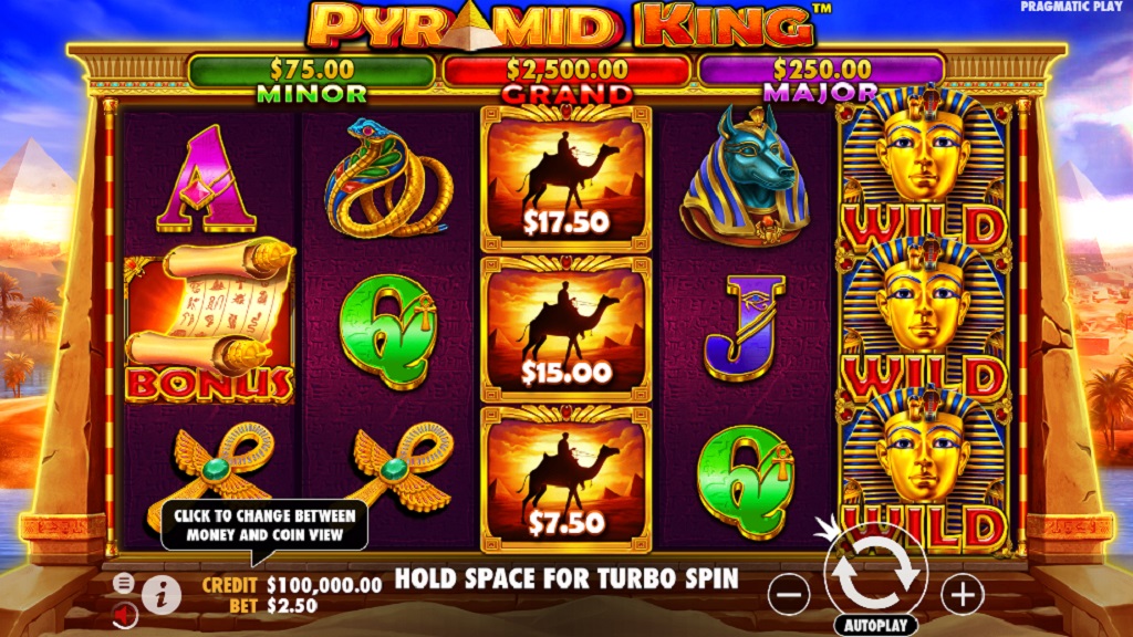 Screenshot of Pyramid King slot from Pragmatic Play