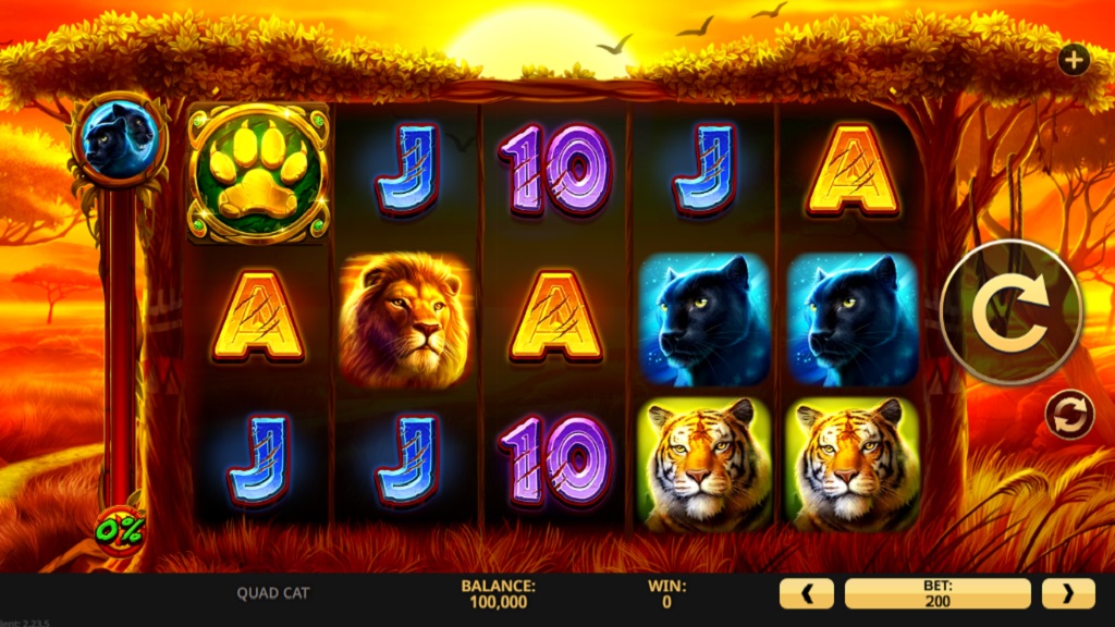 Screenshot of Quad Cat slot from High 5