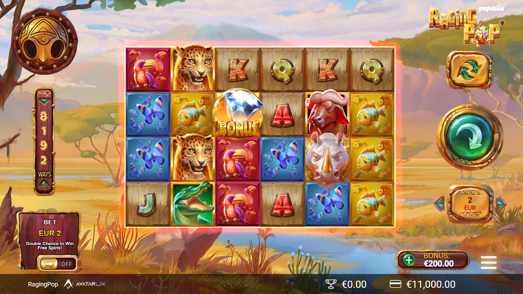 Screenshot of RagingPop slot from Yggdrasil Gaming