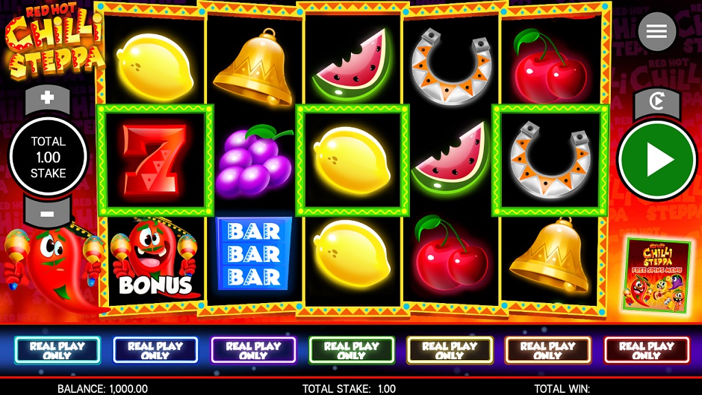 Screenshot of Red Hot Chilli Steppa slot from Core Gaming