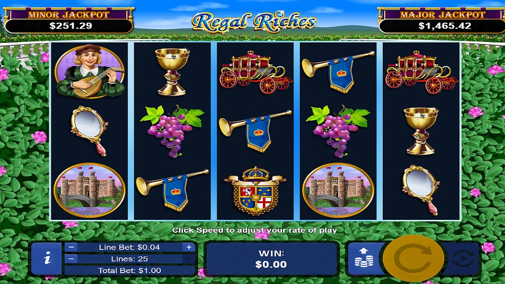 Screenshot of Regal Riches slot from Real Time Gaming