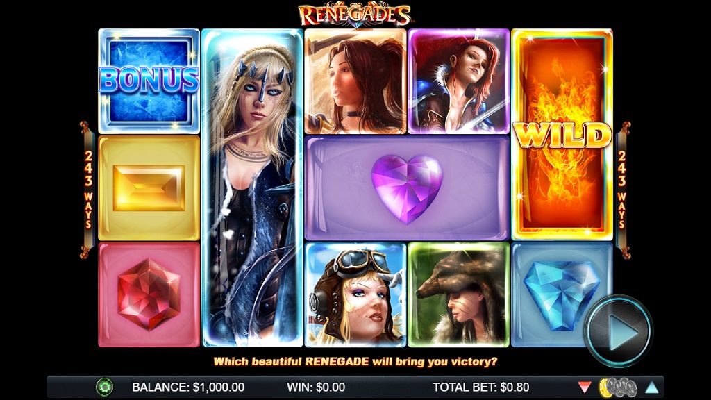 Screenshot of Renegades slot from NextGen Gaming