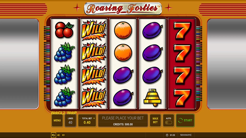 Screenshot of Roaring Forties slot from Green Tube