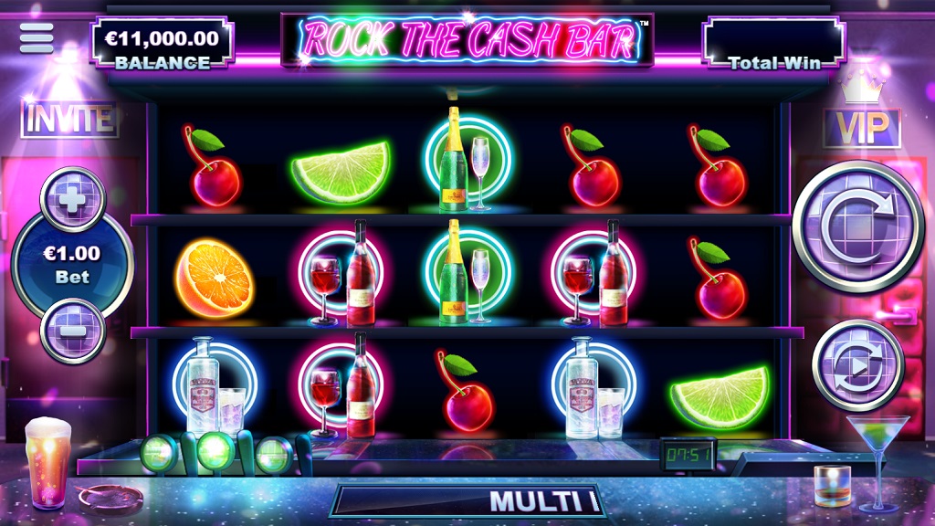 Screenshot of Rock the Cash Bar slot from Yggdrasil Gaming