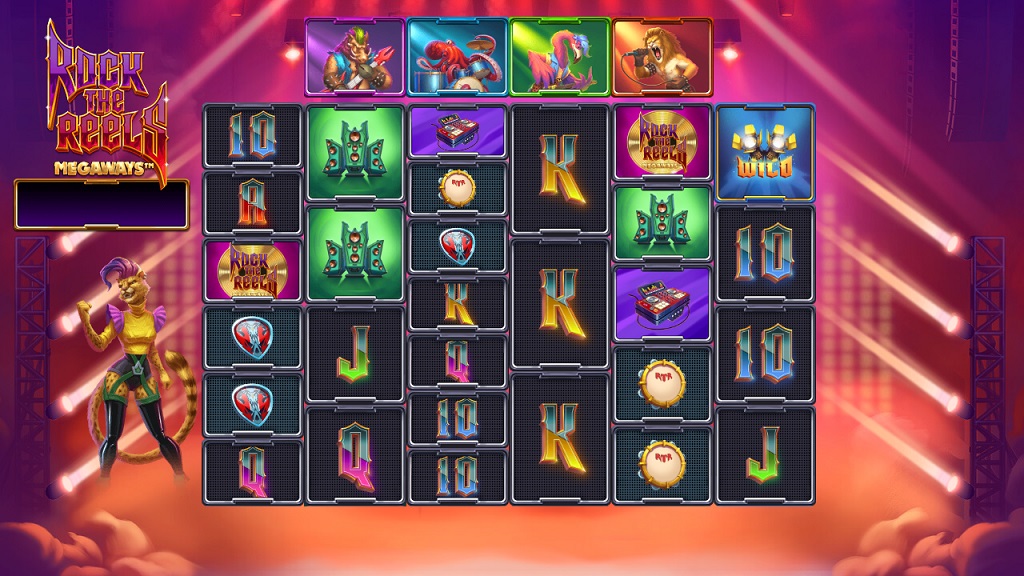 Screenshot of Rock the Reels Megaways slot from IronDog