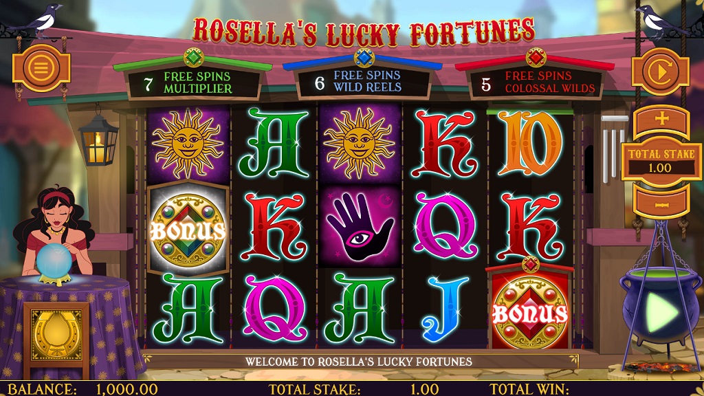 Screenshot of Rosellas Lucky Fortune slot from Core Gaming