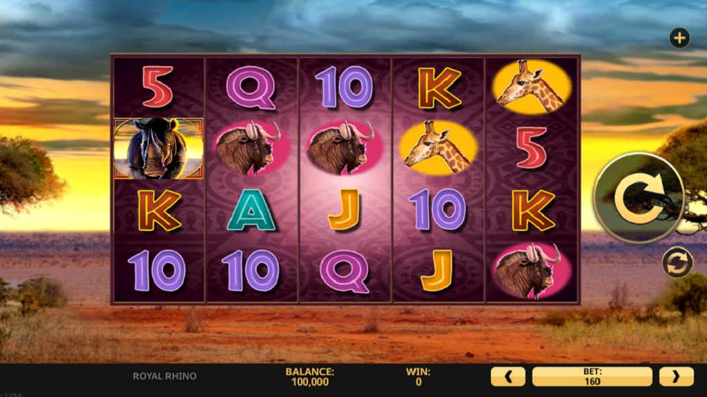 Screenshot of Royal Rhino slot from High 5