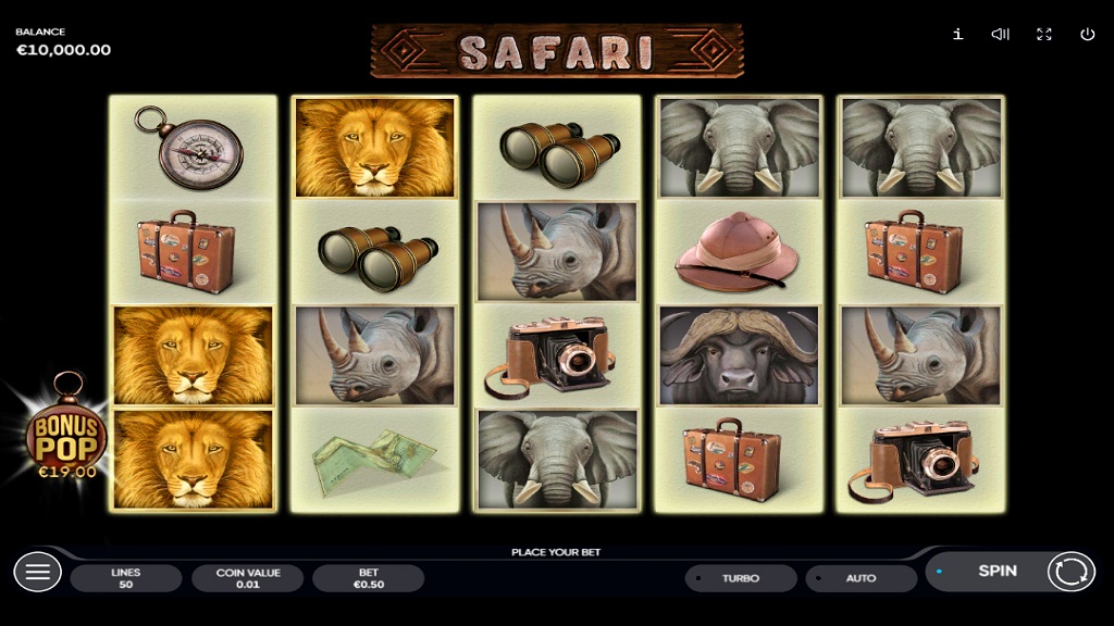 Screenshot of Safari slot from Endorphina