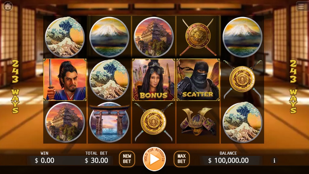 Screenshot of Samurai Way slot from Ka Gaming