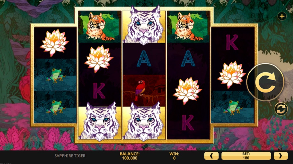 Screenshot of Sapphire Tiger slot from High 5