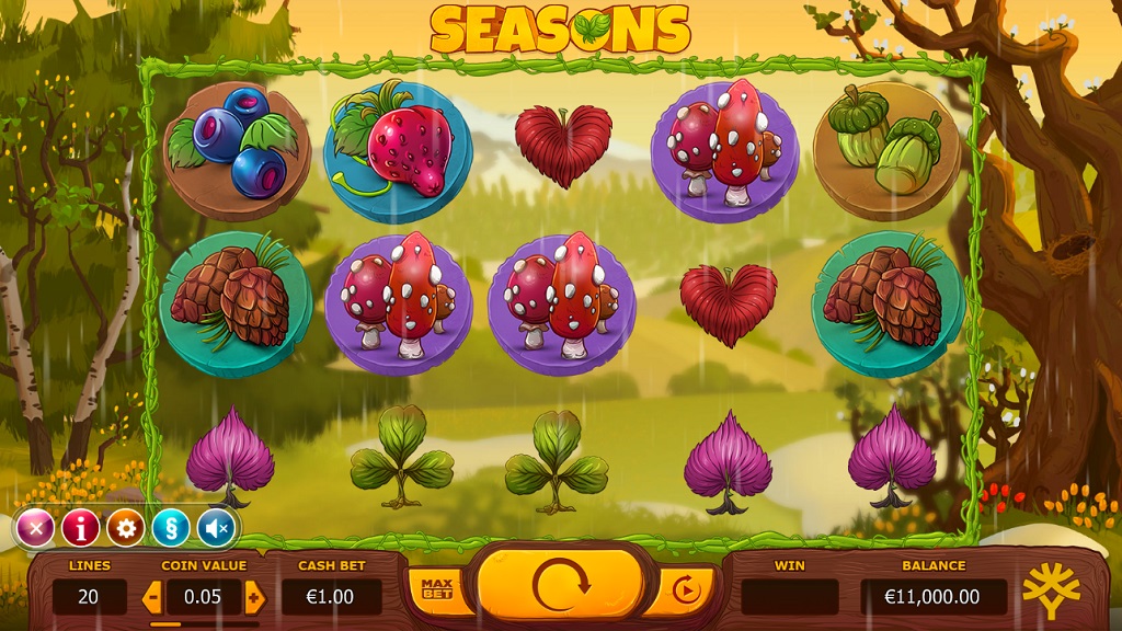 Screenshot of Seasons slot from Yggdrasil Gaming