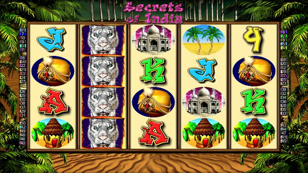 Screenshot of Secrets of India slot from Merkur Gaming