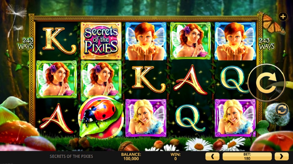 Screenshot of Secrets of the Pixies slot from High 5