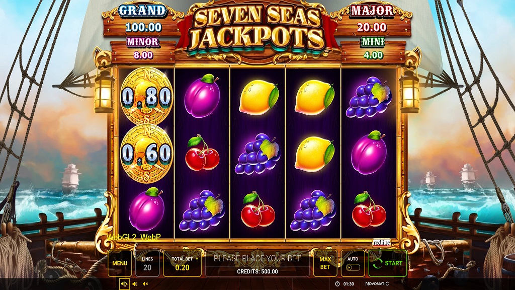 Screenshot of Seven Seas Jackpots slot from Green Tube