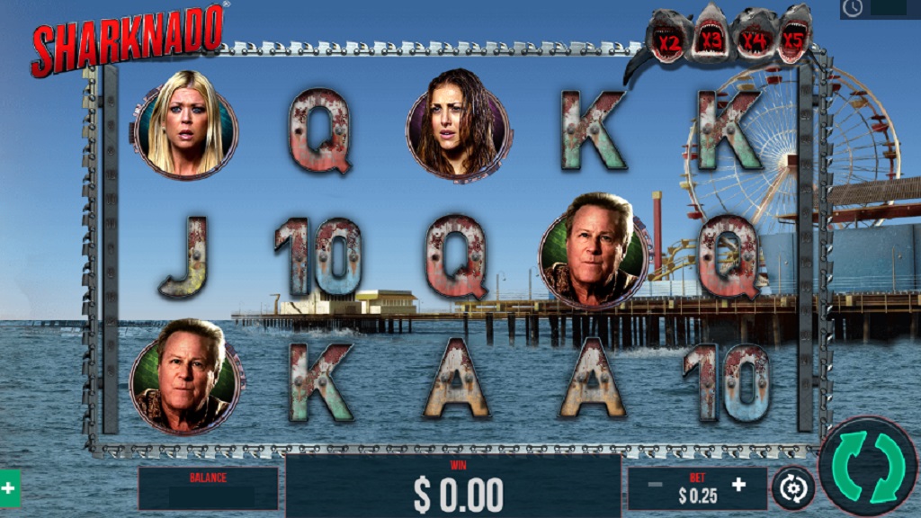 Screenshot of Sharknado slot from Pariplay