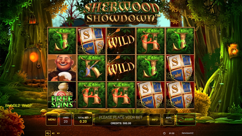 Screenshot of Sherwood Showdown slot from Green Tube