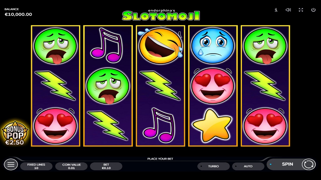 Screenshot of Slotomoji slot from Endorphina