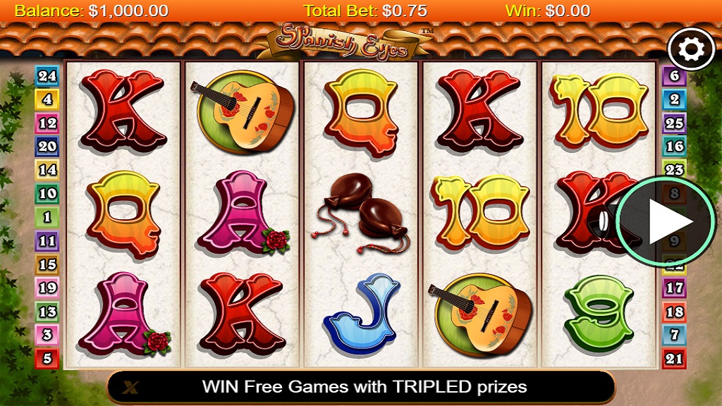 Screenshot of Spanish Eyes slot from NextGen Gaming