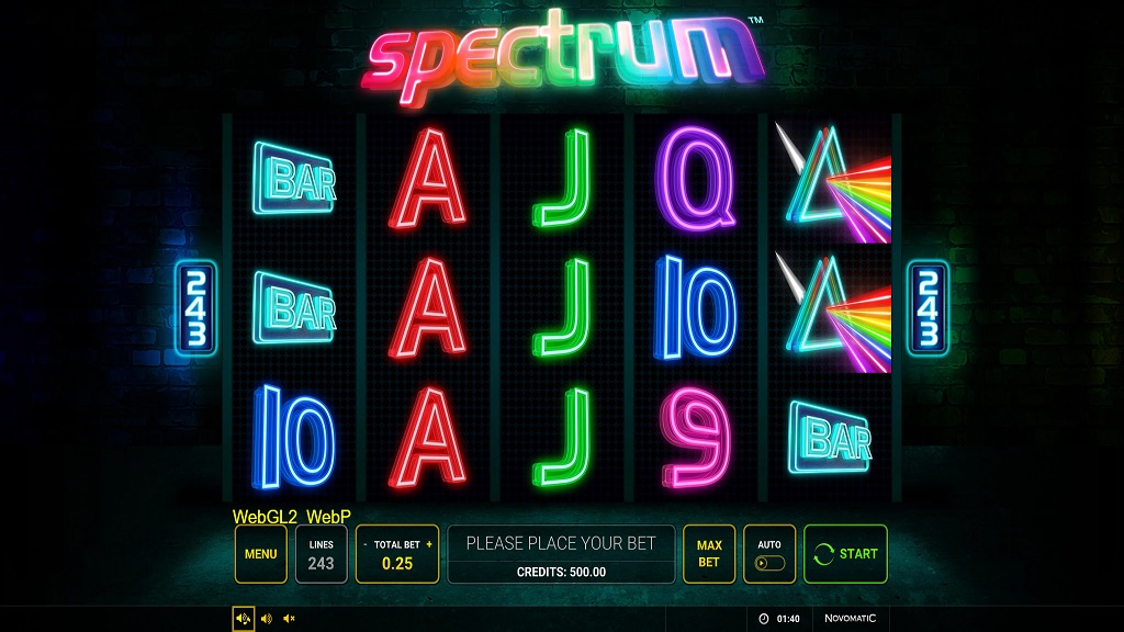 Screenshot of Spectrum slot from Green Tube