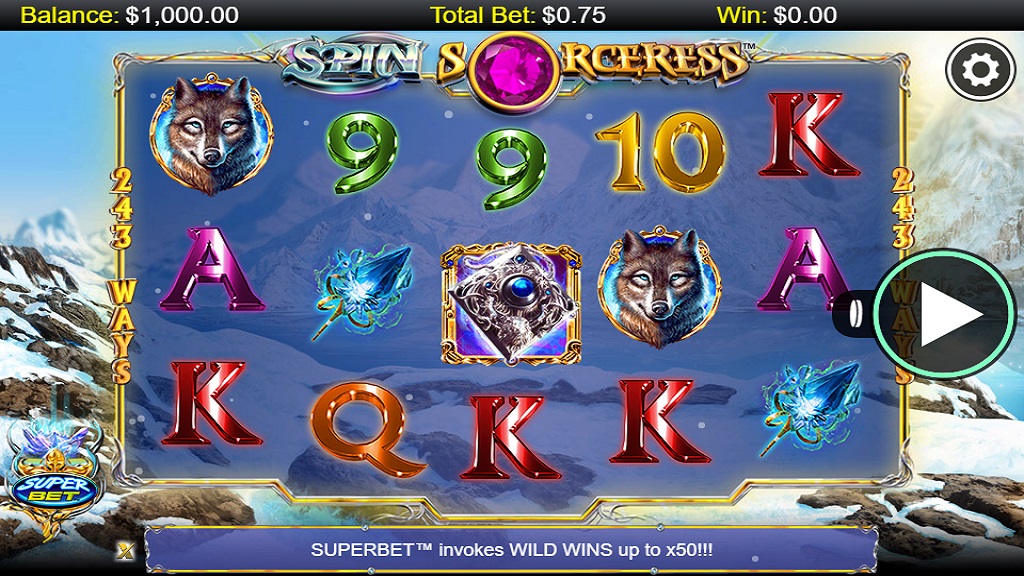 Screenshot of Spin Sorceress slot from NextGen Gaming