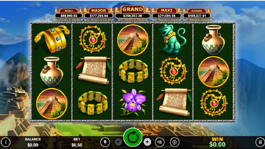 Screenshot of Spirit of the Inca slot from Real Time Gaming