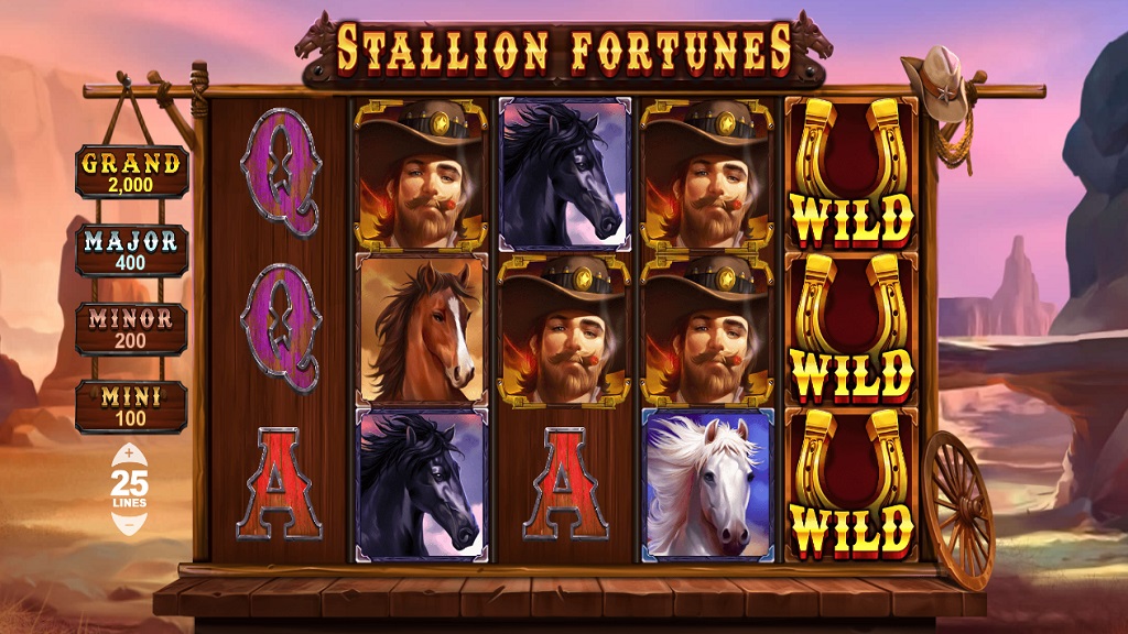 Screenshot of Stallion Fortunes slot from Pariplay