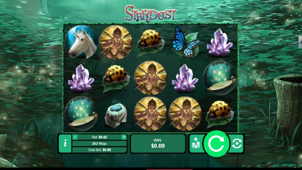 Screenshot of Stardust slot from Real Time Gaming