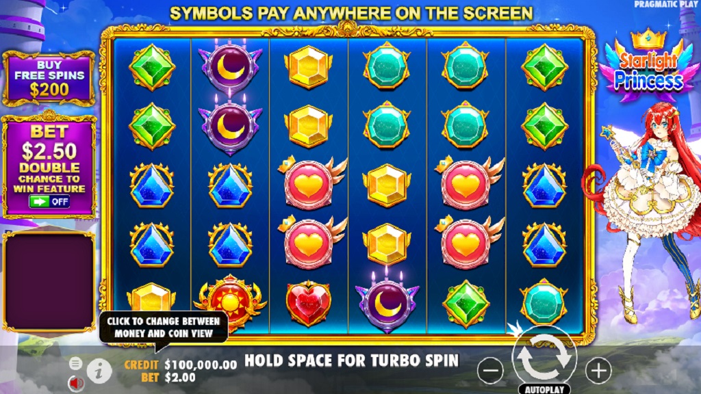 Screenshot of Starlight Princess slot from Pragmatic Play