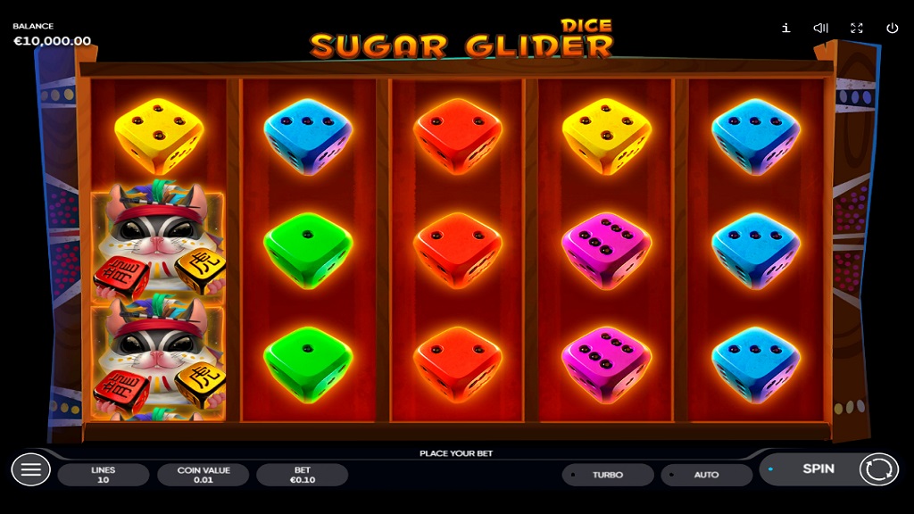 Screenshot of Sugar Glider Dice slot from Endorphina