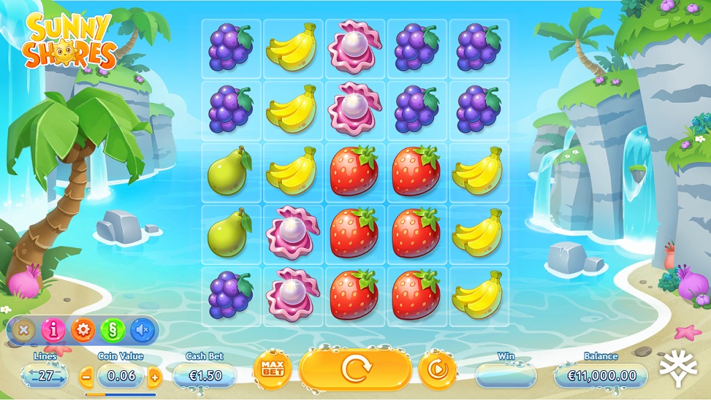 Screenshot of Sunny Shores slot from Yggdrasil Gaming