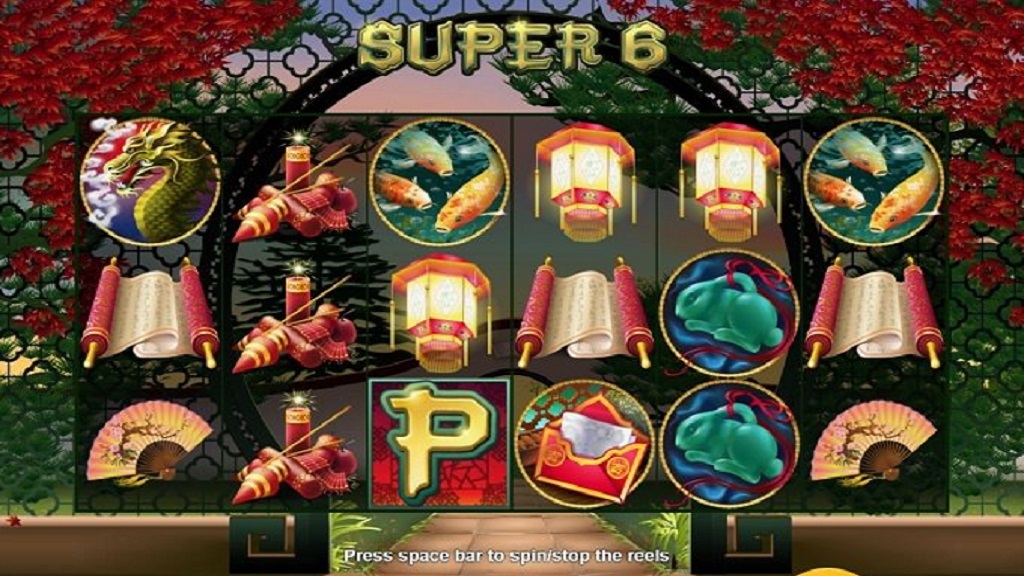 Screenshot of Super 6 slot from Real Time Gaming