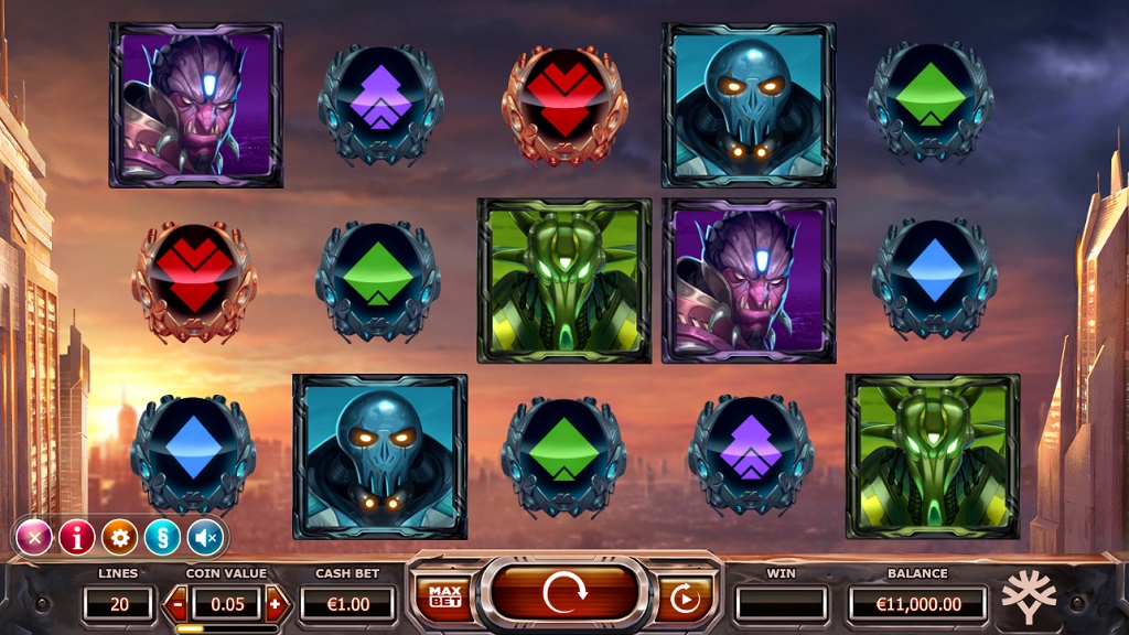 Screenshot of Super Heroes slot from Yggdrasil Gaming