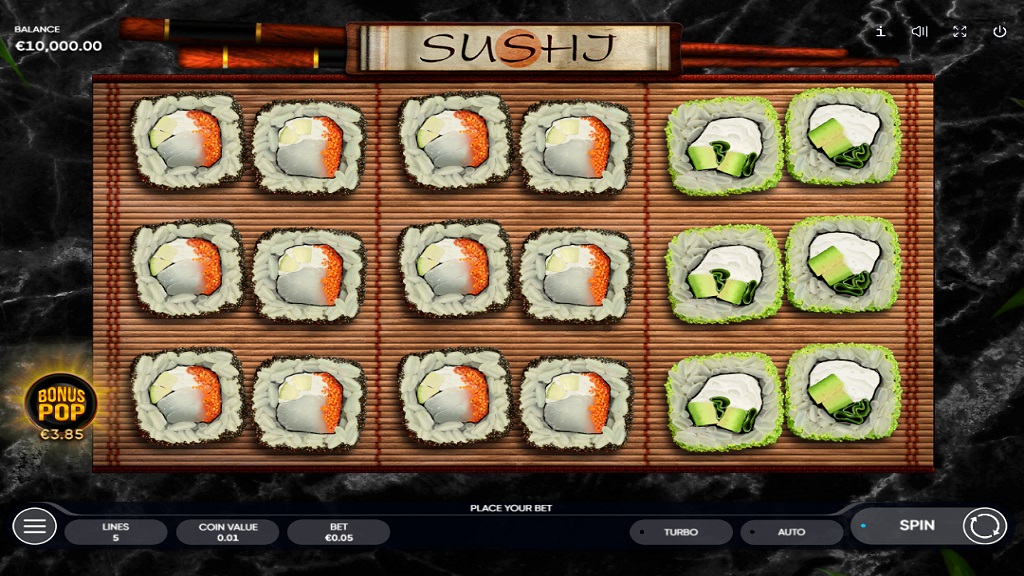 Screenshot of Sushi slot from Endorphina