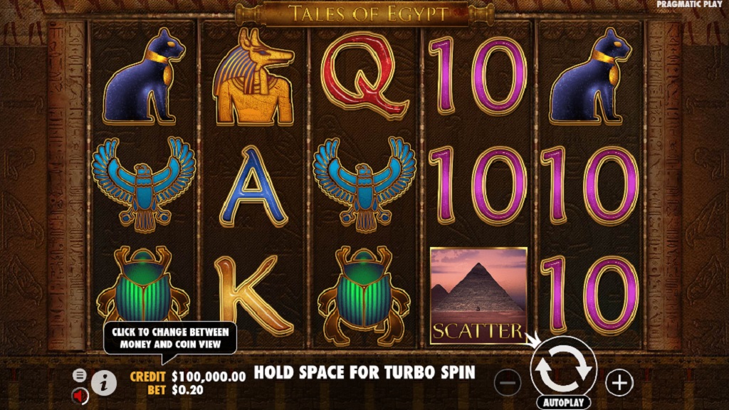 Screenshot of Tales of Egypt slot from Pragmatic Play