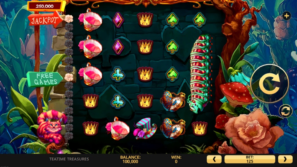 Screenshot of Teatime Treasures slot from High 5