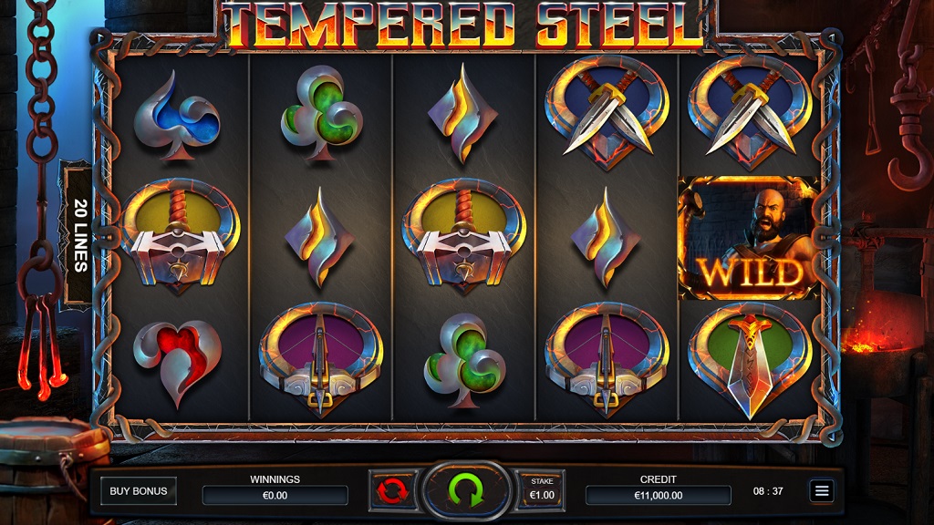 Screenshot of Tempered Steel slot from Yggdrasil Gaming