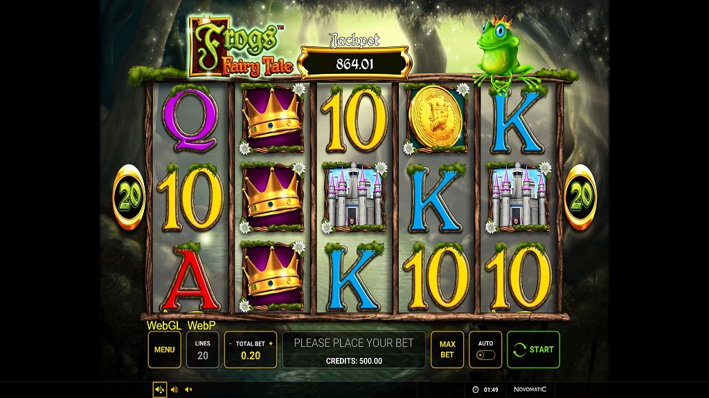 Screenshot of The Frogs Fairy Tale slot from Green Tube