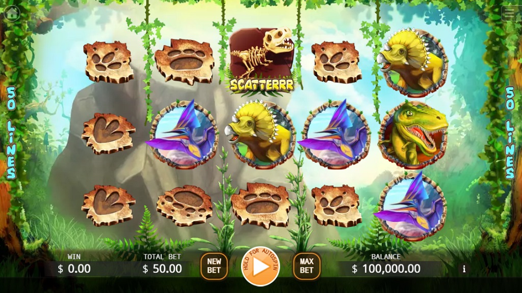Screenshot of The King of Dinosaurs slot from Ka Gaming