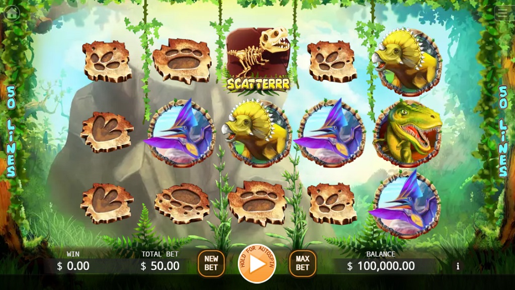 Screenshot of The King of Dinosaurs slot from Ka Gaming