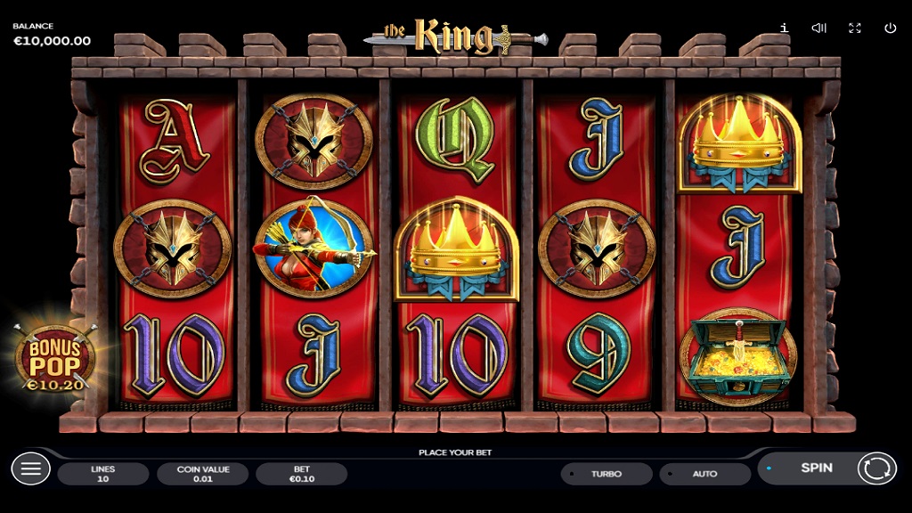Screenshot of The King slot from Endorphina