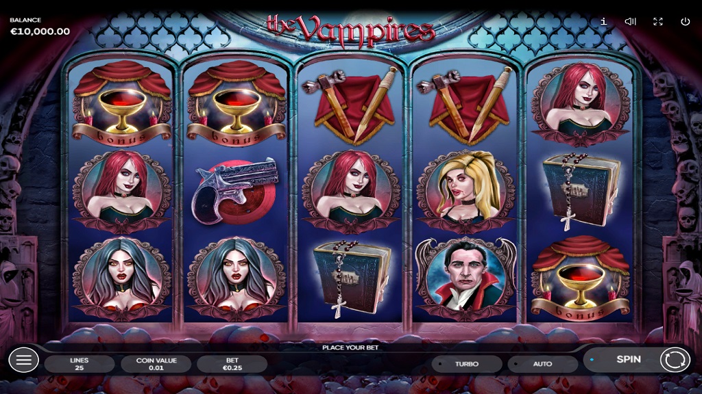 Screenshot of The Vampires slot from Endorphina