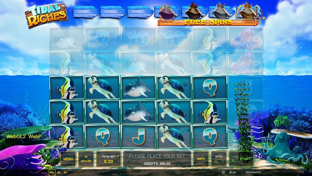 Screenshot of Tidal Riches slot from Green Tube