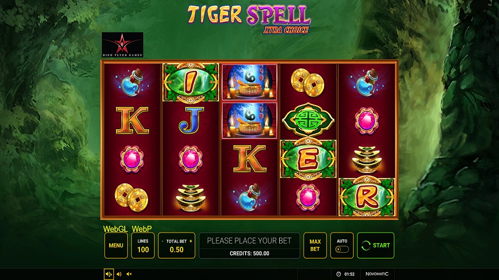 Screenshot of Tiger Spell - Xtra Choice slot from Green Tube