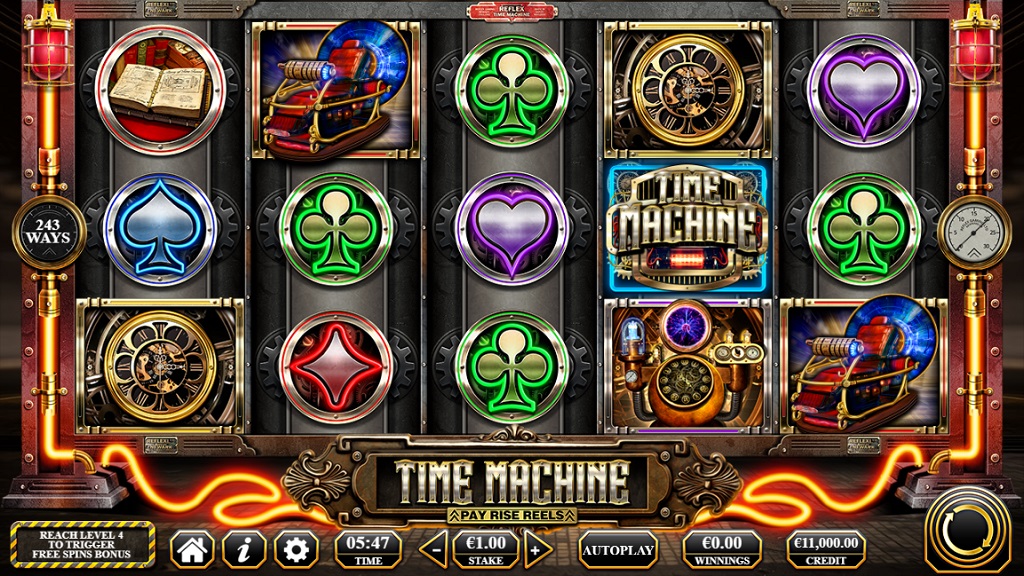 Screenshot of Time Machine slot from Yggdrasil Gaming