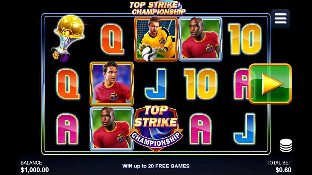 Screenshot of Top Strike Championship slot from NextGen Gaming