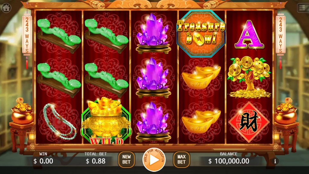 Screenshot of Treasure Bowl slot from Ka Gaming