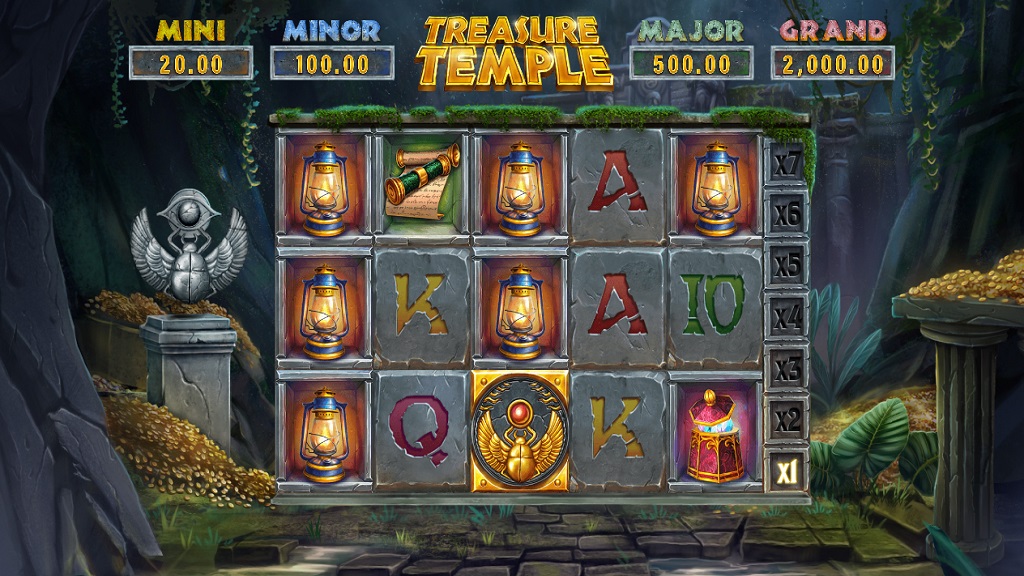 Screenshot of Treasure Temple slot from Pariplay