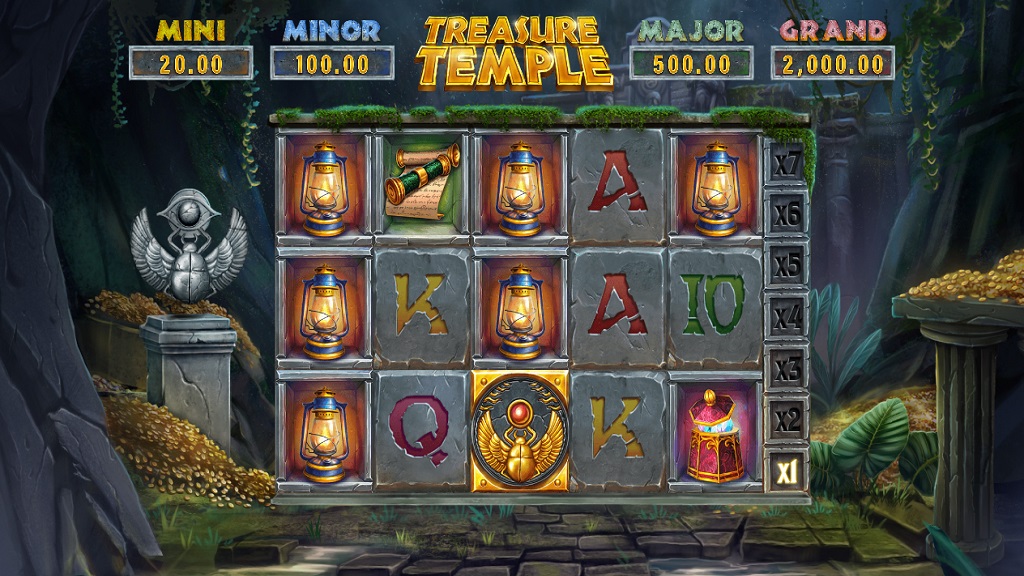Screenshot of Treasure Temple slot from Pariplay