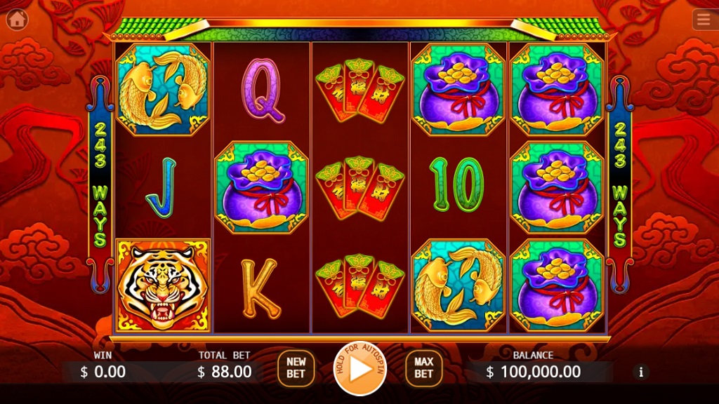 Screenshot of Treasure Tiger slot from Ka Gaming