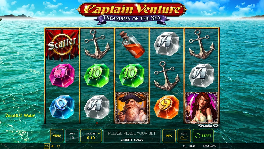 Screenshot of Treasures of the Sea slot from Green Tube